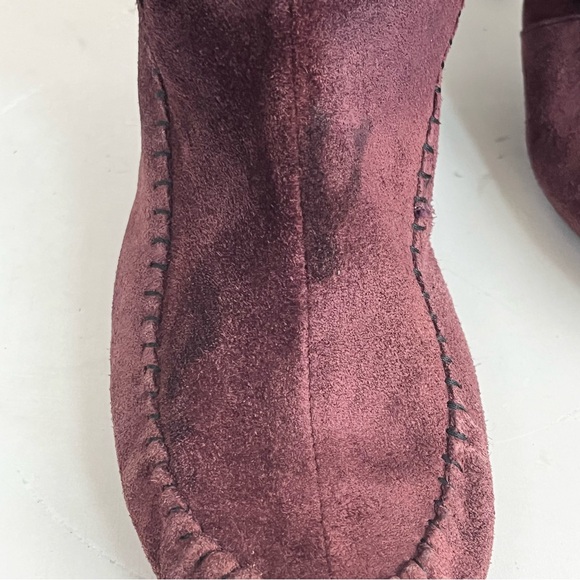 Born Banbury Chianti Suede Leather Fringe Boot Women’s Size 7.5 - Picture 13 of 16